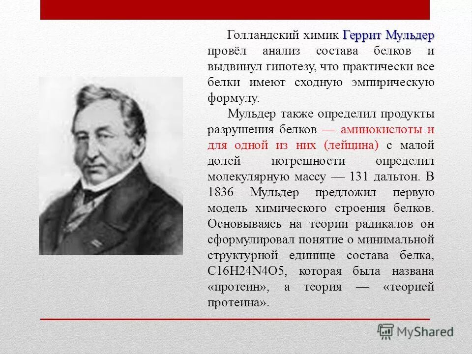 Мульдер. Голландский химик. Я. Голландский химик. Мульдер.