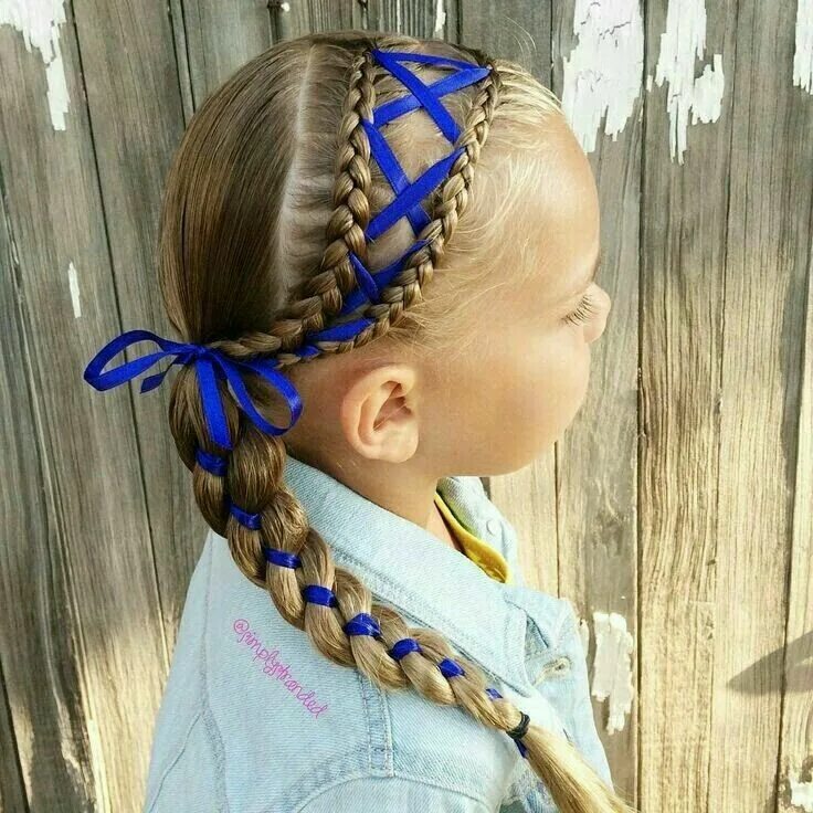 Ballerina bun in 2025 Pretty hairstyles, Ribbon hairstyle, Girl hairstyles