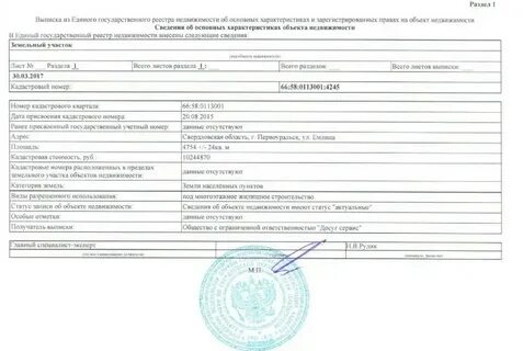 Выписка на квартиру