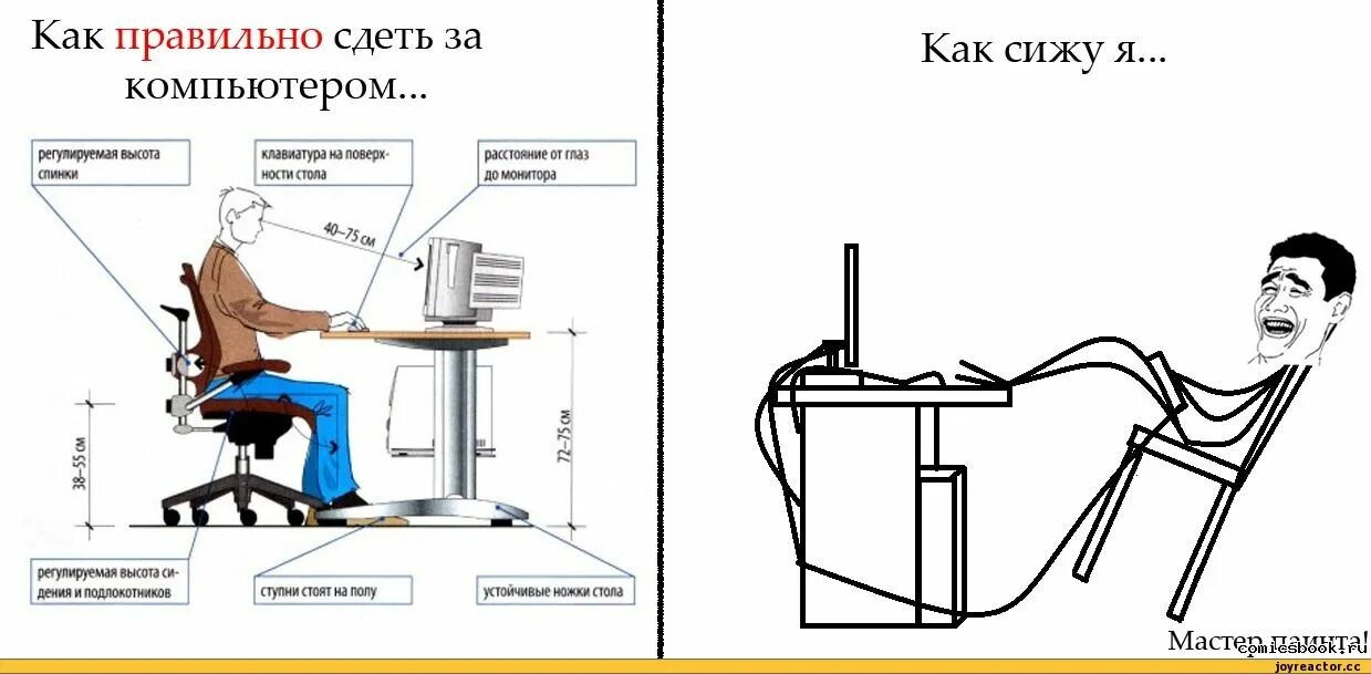 Посмотрим как сидеть будем. Как правильно сидеть за компьютером. Неправильное положение за компьютером. Неправильная посадка за компьютером. Поза для сидения за компьютером.