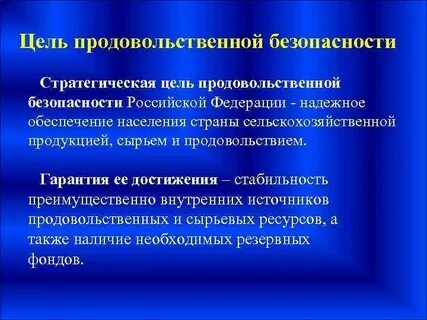Обеспечение населения продовольствием