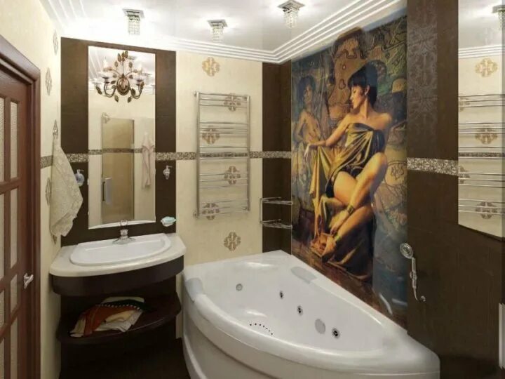 Панно Из Плитки В Ванную: 185+ (Фото) Идей На Стену Плитка для ванной, Керамичес
