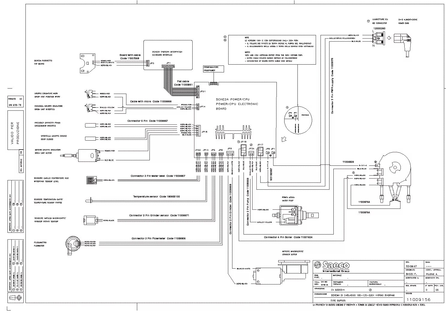SAECO SIN-015 PARTS Service Manual download, schematics, eeprom, repair info for