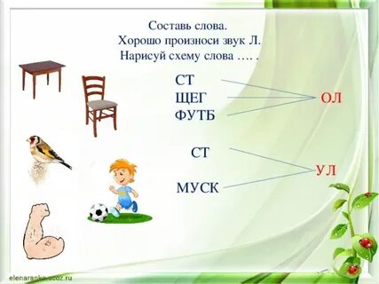 Форма слова звук