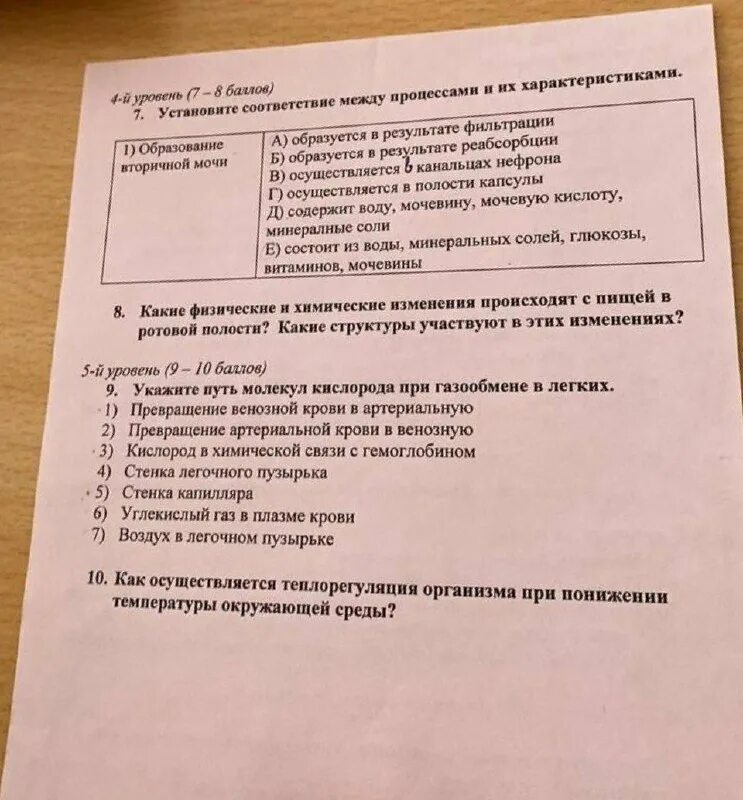 контрольная по биологии генетика 9 класс