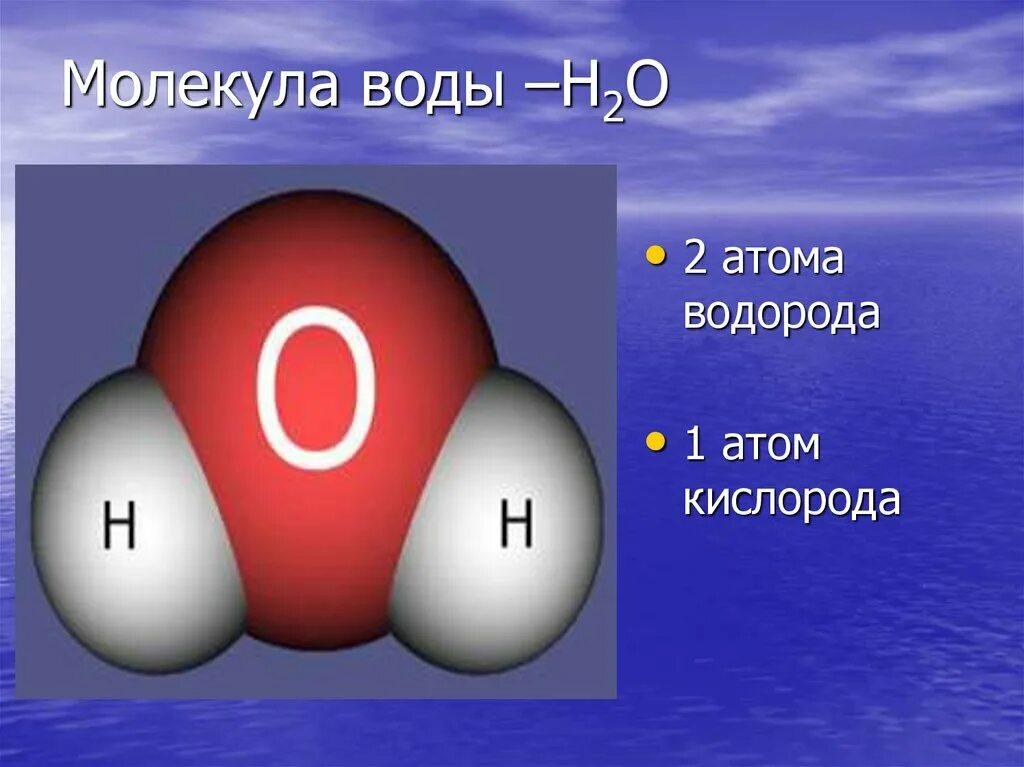 Молекула воды содержит кислород