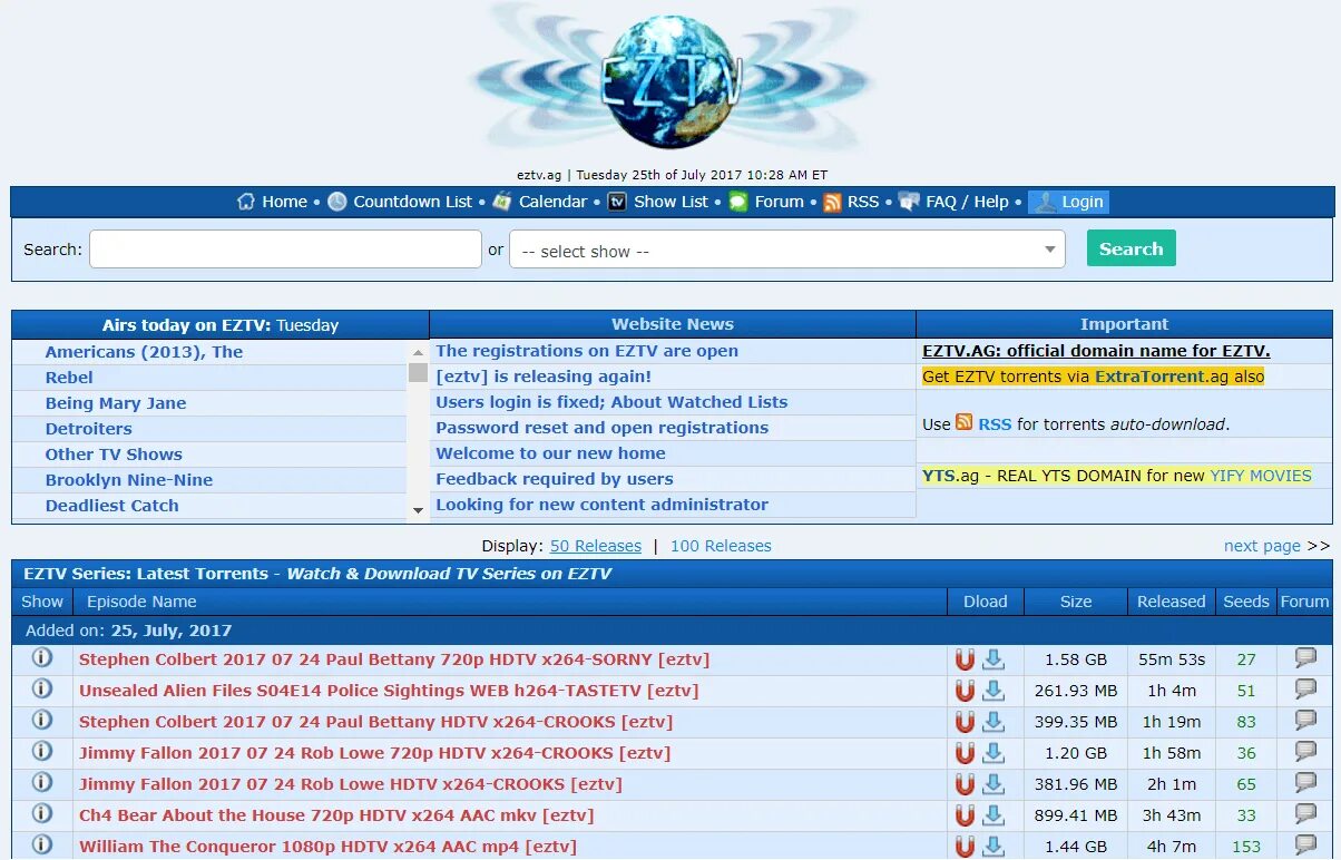Web catch. Eztv. eztv website.