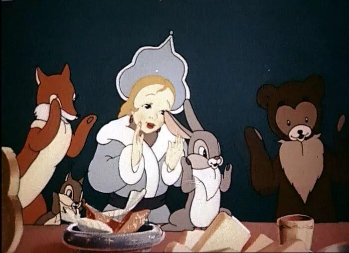 Когда зажигаются елки. Когда зажигаются елки картинки. Когда зажигаются елки мультфильм 1950 кадры. Когда зажигаются ёлки 1950. Снегурочка из мультика когда зажигаются елки.