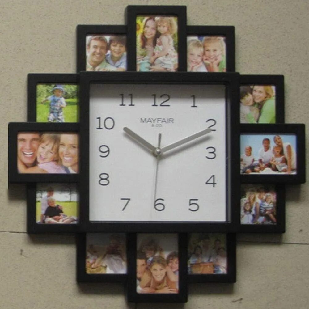 DIY Wall Clock Modern Design Photo Frame Watches Plastic Art Pictures Wall Clock