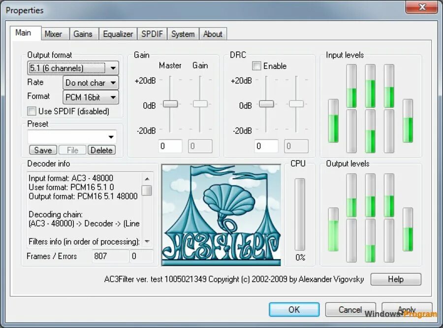 Acs программа. Ac3filter. звуковой формат ac3. filter программа. аудио fir64 bit filter программа.