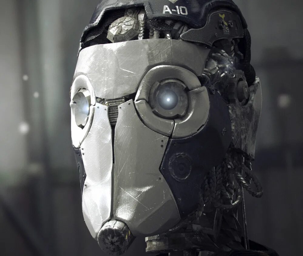 Old robot. Киберпанк нуар. робот рендер. 3d robot render.