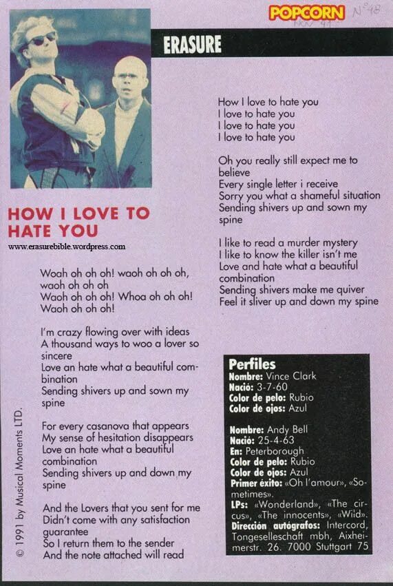 Перевод песни i hate you. I Love to hate you Erasure. Песня i Love to hate you. Erasure Love to hate слова. Erasure i Love to hate you текст песни.