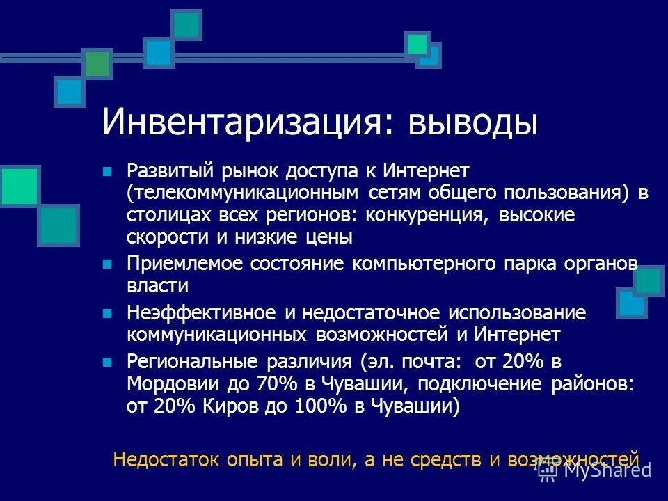 Инвентаризация выводы