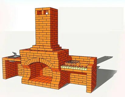 Мангал из кирпича для беседки порядовка