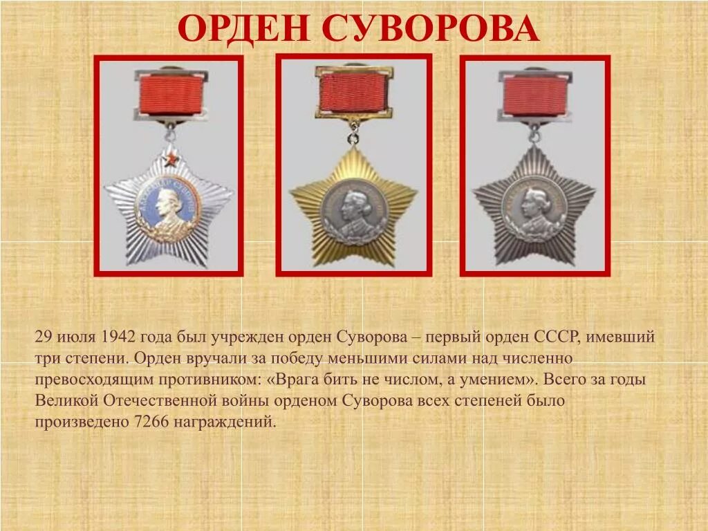 Орден Суворова 1 степени 1942 года. Орден Суворова заслуги? .. Орден кутузова кому и за какие заслуги