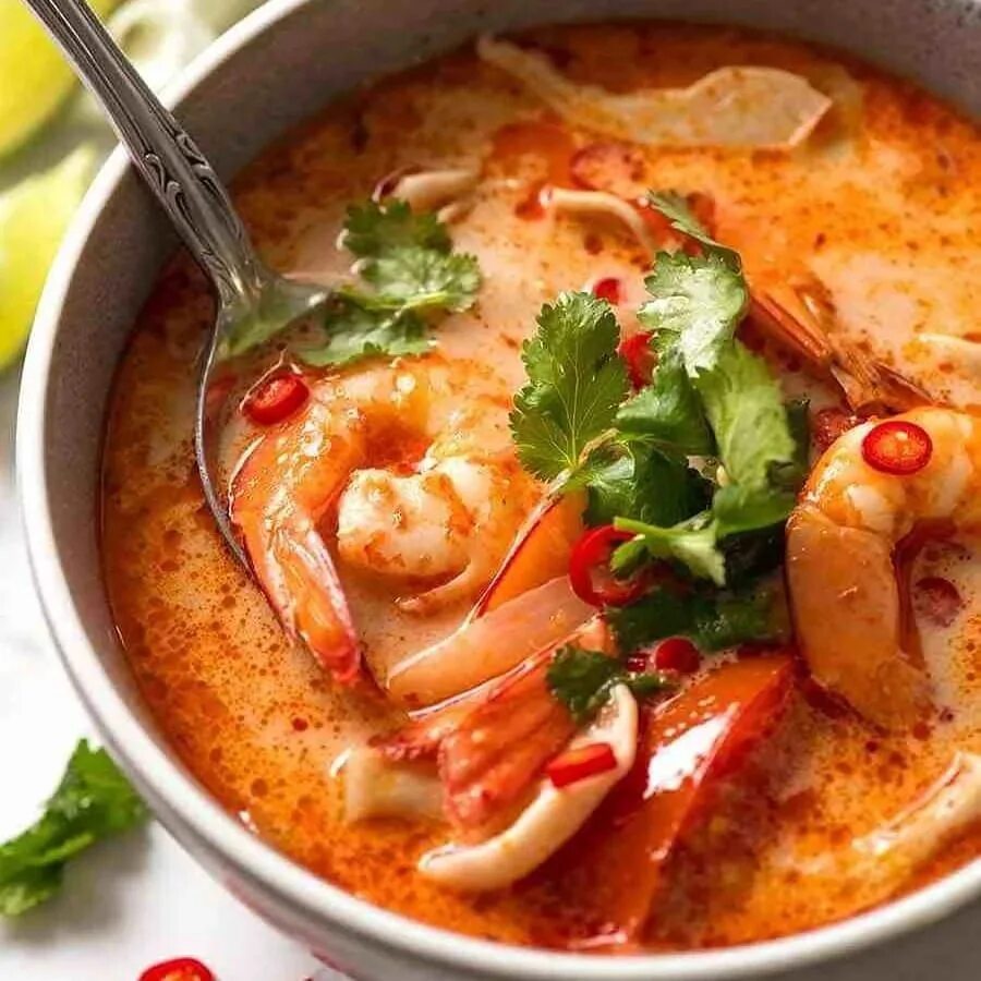 Том ям кунг (Tom Yum Kung). Tom Yum Soup. Тайский суп том ям. Суп Tom Yum (том ям).