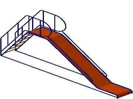 Чертеж детской горки