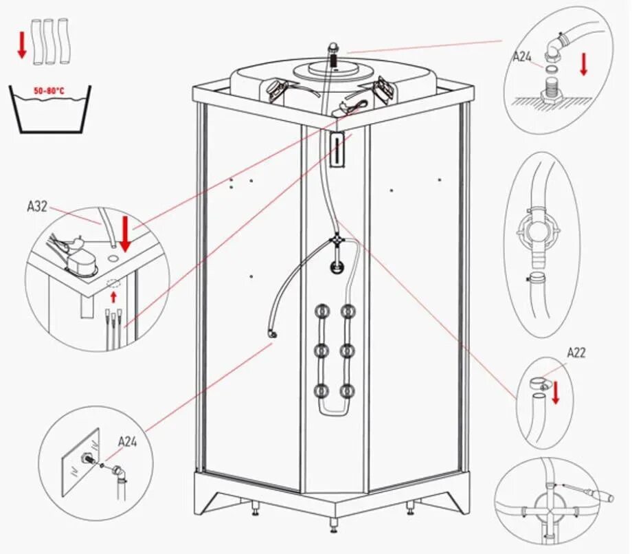 Схема подсоединения душевой кабины к водопроводу. Схема подключения воды к душевой кабине 8811е. Кабина Гроссман душевая 120х90 монтажная схема подключения. Схема подключения шлангов душевой кабины. Установите соединение с кабиной геншин
