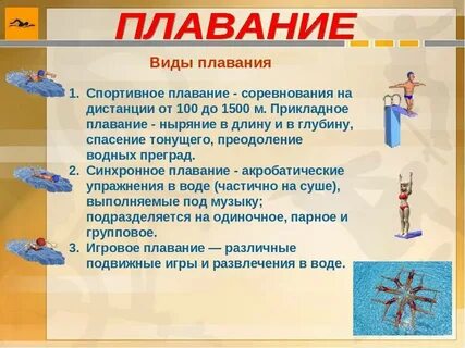 Какой из видов плавания не входит