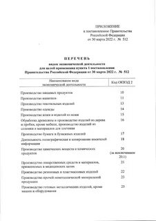 Постановление 512 с последними изменениями