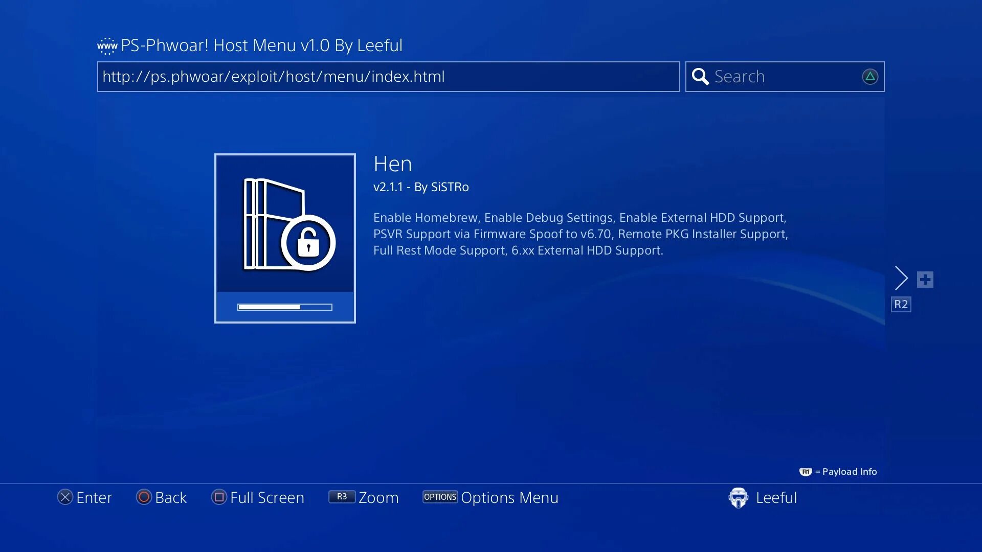 Хост меню. Ps4hen хост. меню playstation 1. al azif ps4.