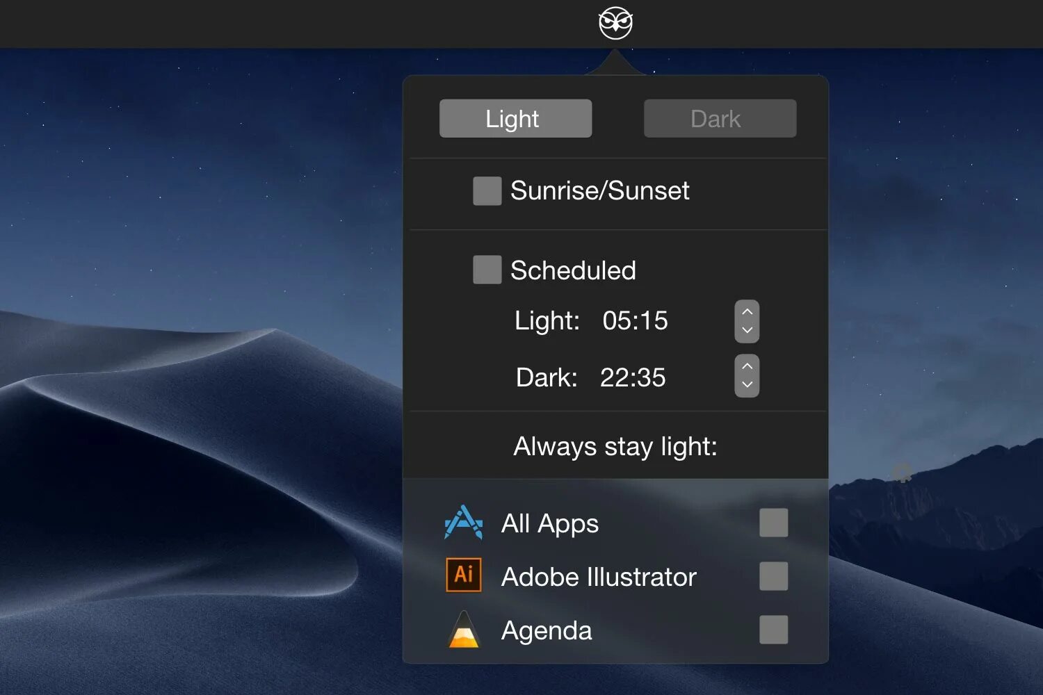 Dark mode