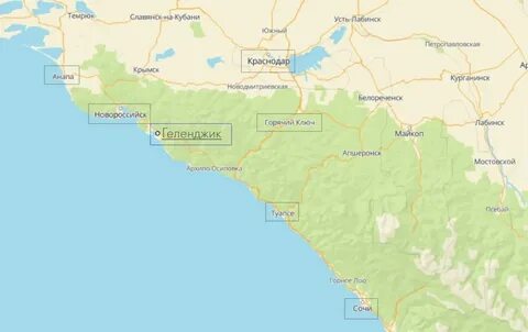 Карта побережья краснодарского края лоо