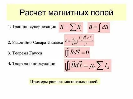 Методы расчета магнитных полей
