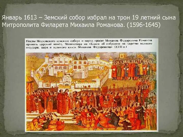 Претенденты на Земском соборе 1613.