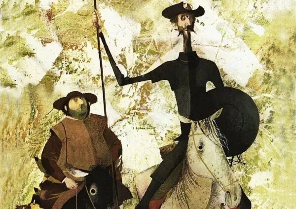 HELGUERA Dom quixote de la mancha, Dom quixote, Pintura geométrica