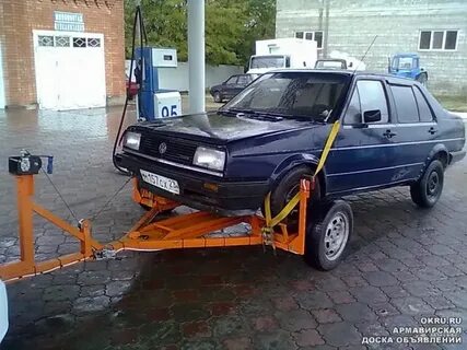 Перевозка легкового автомобиля на жесткой сцепке