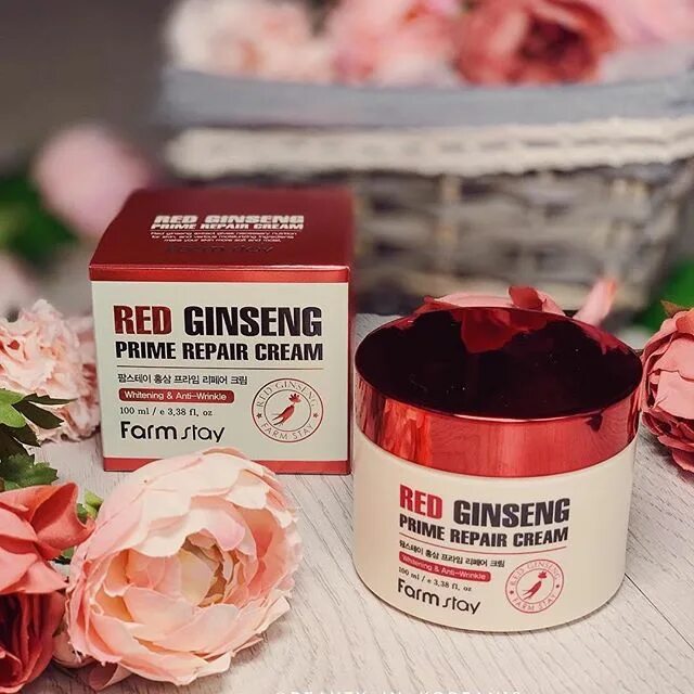 Farmstay Red Ginseng Prime Repair Cream восстанавливающий крем с экстрактом 100 мл. Farm stay Red Ginseng Prime Repair Cream. Farmstay Red Ginseng Prime Repair Cream восстанавливающий крем с женьшенем. Крем для лица Red Ginseng Cream, с красным женьшенем. Восстанавливающие кремы для лица купить