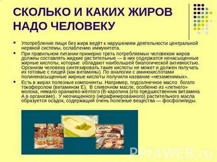 Сколько жиров необходимо в день