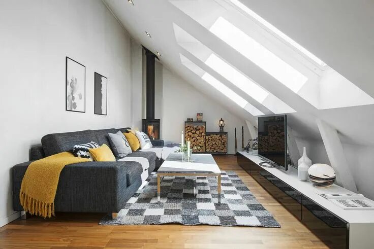Мансарда современный дизайн фото Lovely attic apartment in gentle tones in Goteborg ) ◾ Photos ◾ Ideas ◾ Design К