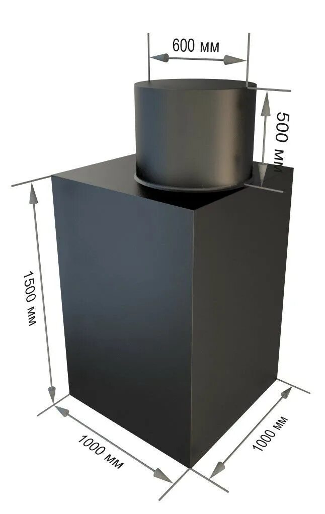 Кессон стальной d=1 м. Кессон метал. , h=2 м. Кессон-погреб для скважины. 001.