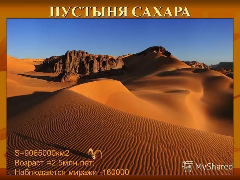 пустыни африки презентация