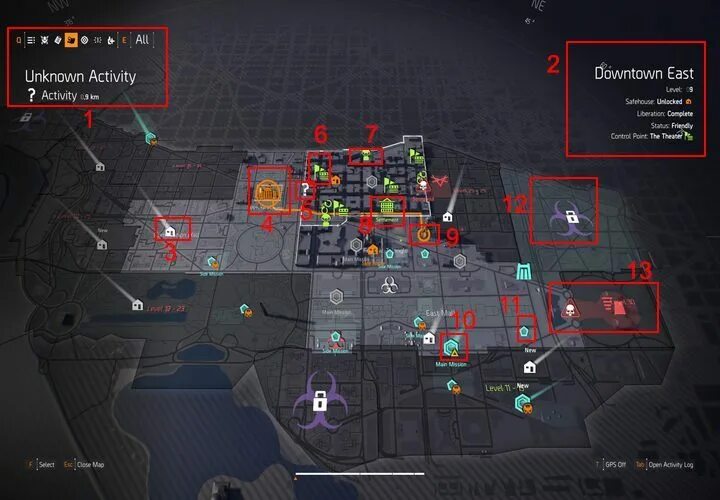 Расположение охотников дивижн 2 Division 1 Hunters