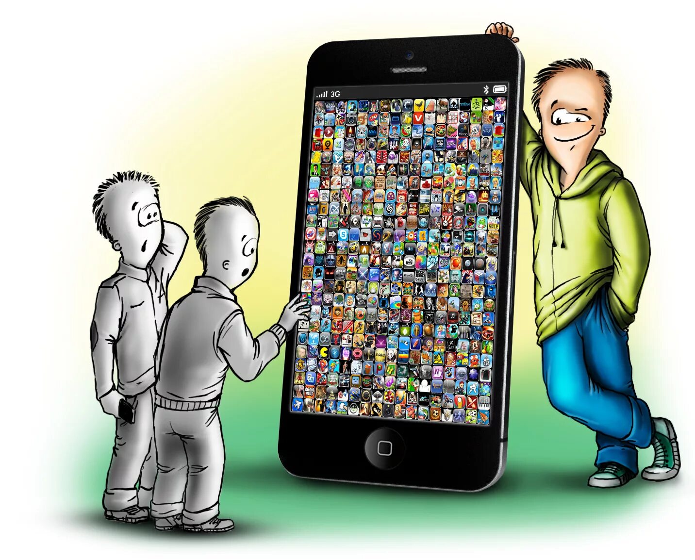 Развлечения в телефоне. Смешной смартфон. Иллюстрация современного смартфона. Смартфон рисунок. Иллюстрации для мобильных игр.