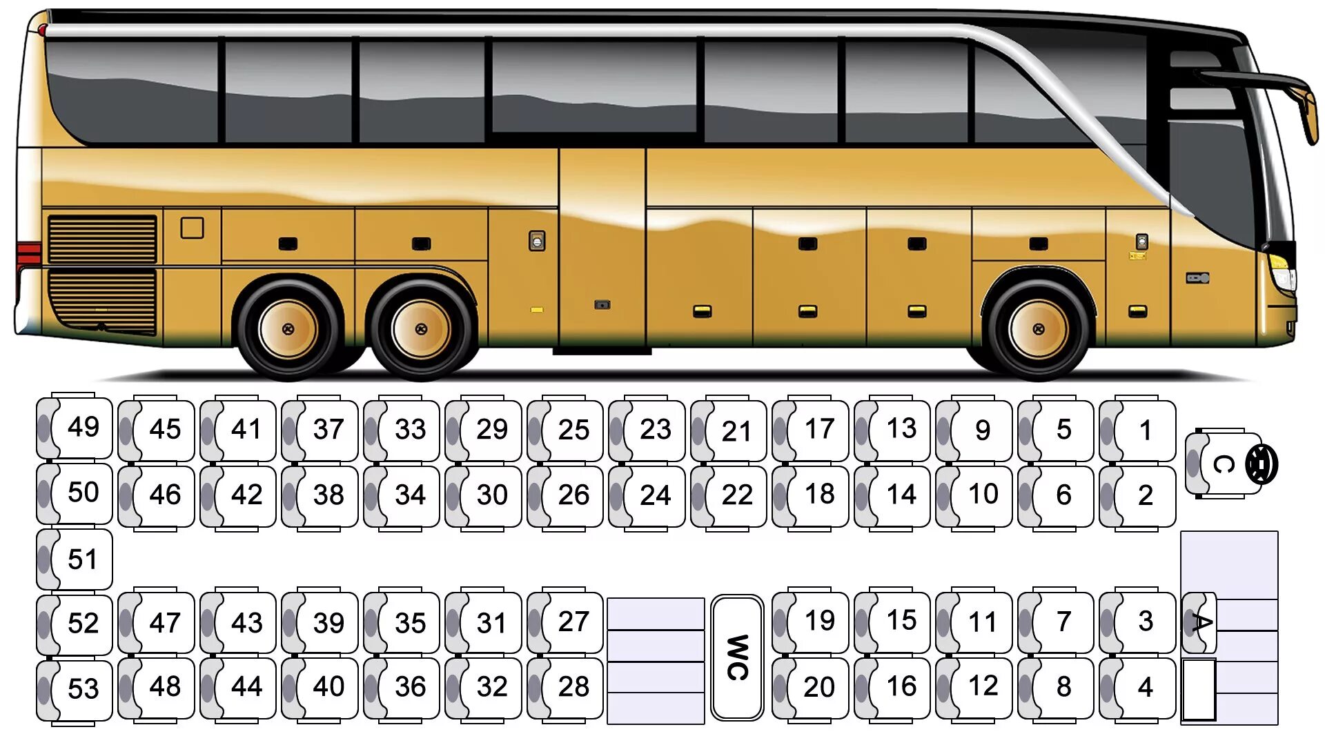 Автобус Yutong zk6122h9 схема мест. Схема автобуса сетра. Схема автобуса Ютонг 53 места. Автобус сетра 315 расположение мест. Расположение автобуса 49