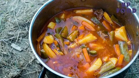 Картошка с мясом и солеными огурцами рецепт