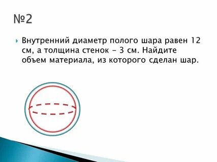 Объем полого шара