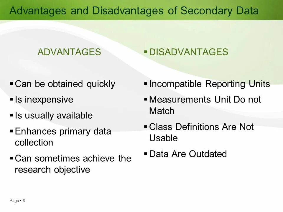 Advantages and disadvantages. Advantages and disadvantages of secondary data. Advantages and disadvantages of Library. Advantages and the disadvantages of the direct method.