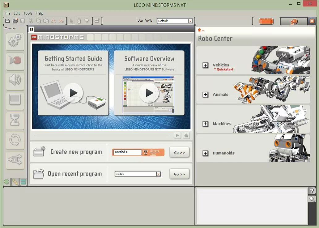 Programme download. Программное обеспечение NXT - G.