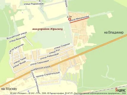 Микрорайоны города владимира