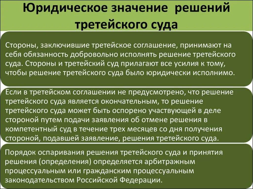 Суд в своем решении решил. Виды постановлений третейского суда. Обжалование решения третейского суда. Правовое значение судебных решений. Оспаривание решений третейских судов.