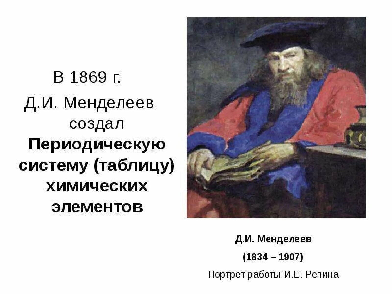 Создатель системы химических элементов