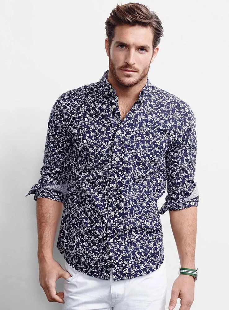 Рубашка мужская. Летняя рубашка. Современная рубашка. Модные рубашки для мужчин.