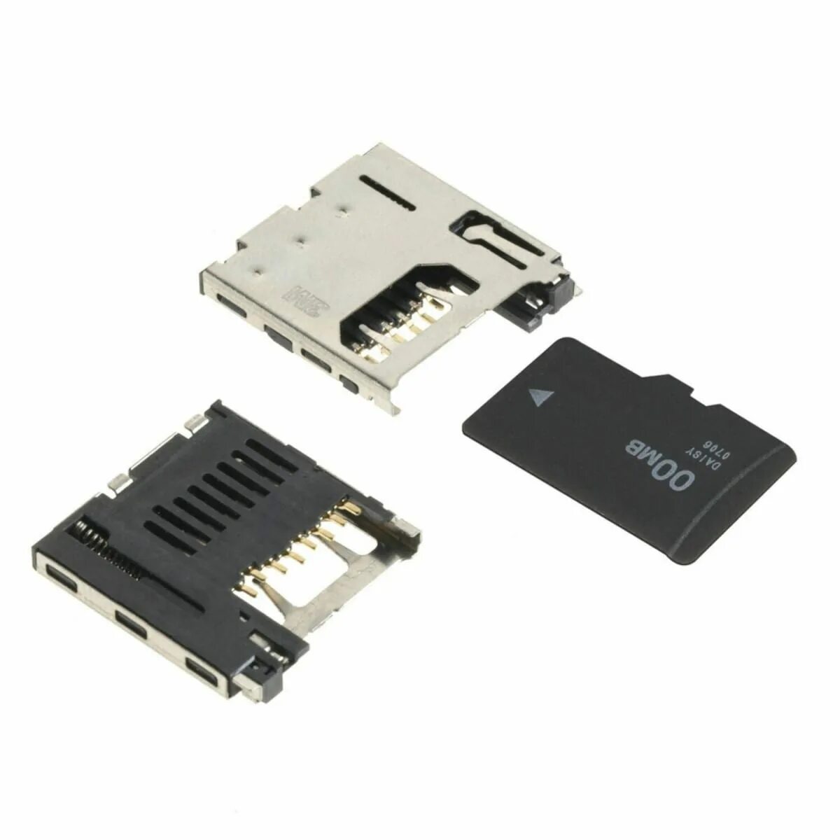 SMT разъем SD. MICROSD Connector. Гнездо для SD-карты 5d85. Разъем для MICROSD Card с защелкой.