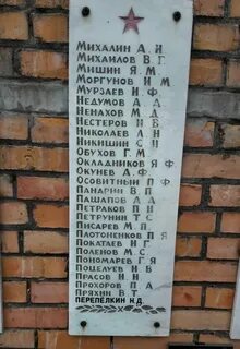 Фамилии фронтовиков