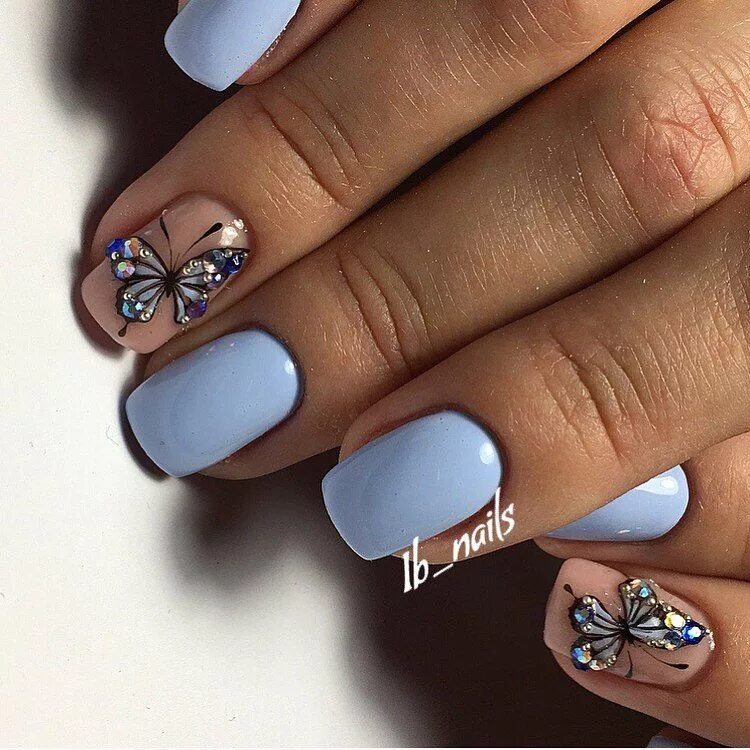 Pin de Carolyn Wardlaw en Nail design Manicura de uñas, Uñas con mariposas, Dise